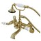 Kingston Brass AE53T7 7-Inch Adjustable Wall Mount Tub Faucet with Hand Shower, Brushed Brass AE53T7 - alternate 1